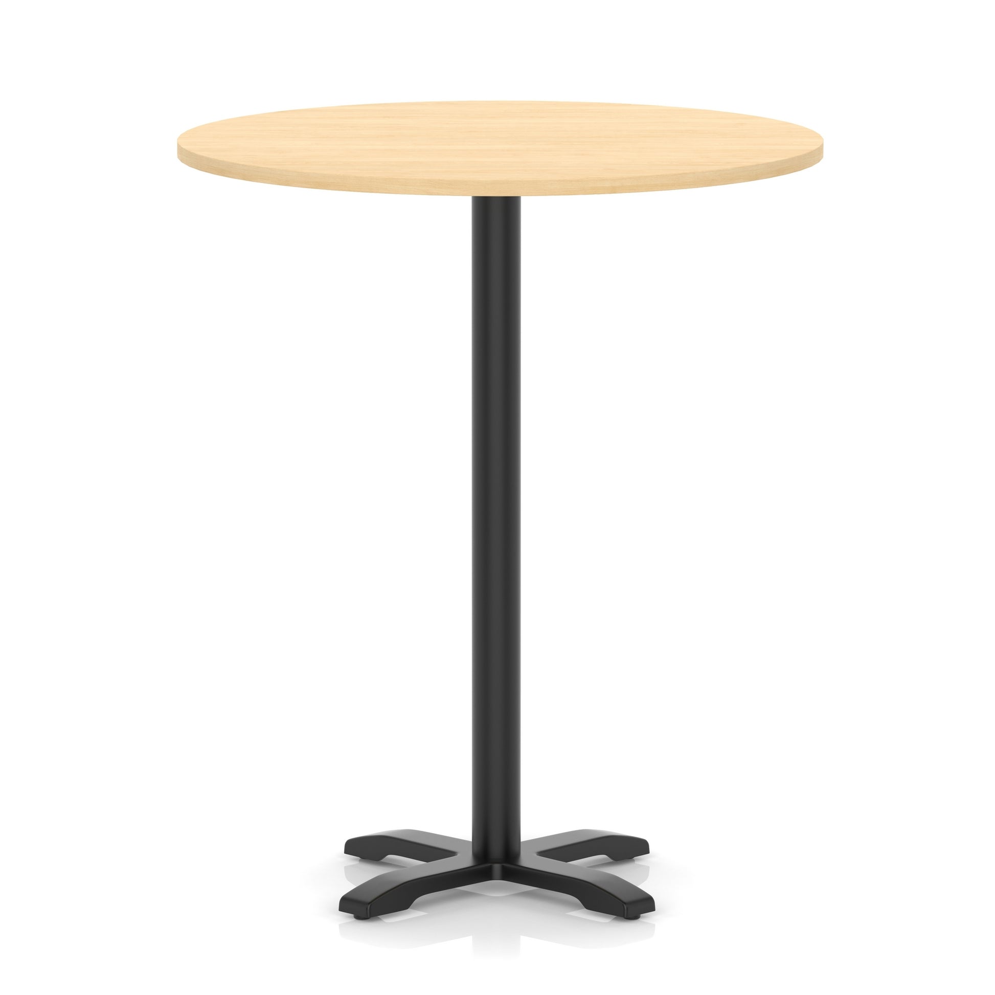 Italia Round Poseur Table With Cross Base Black Leg