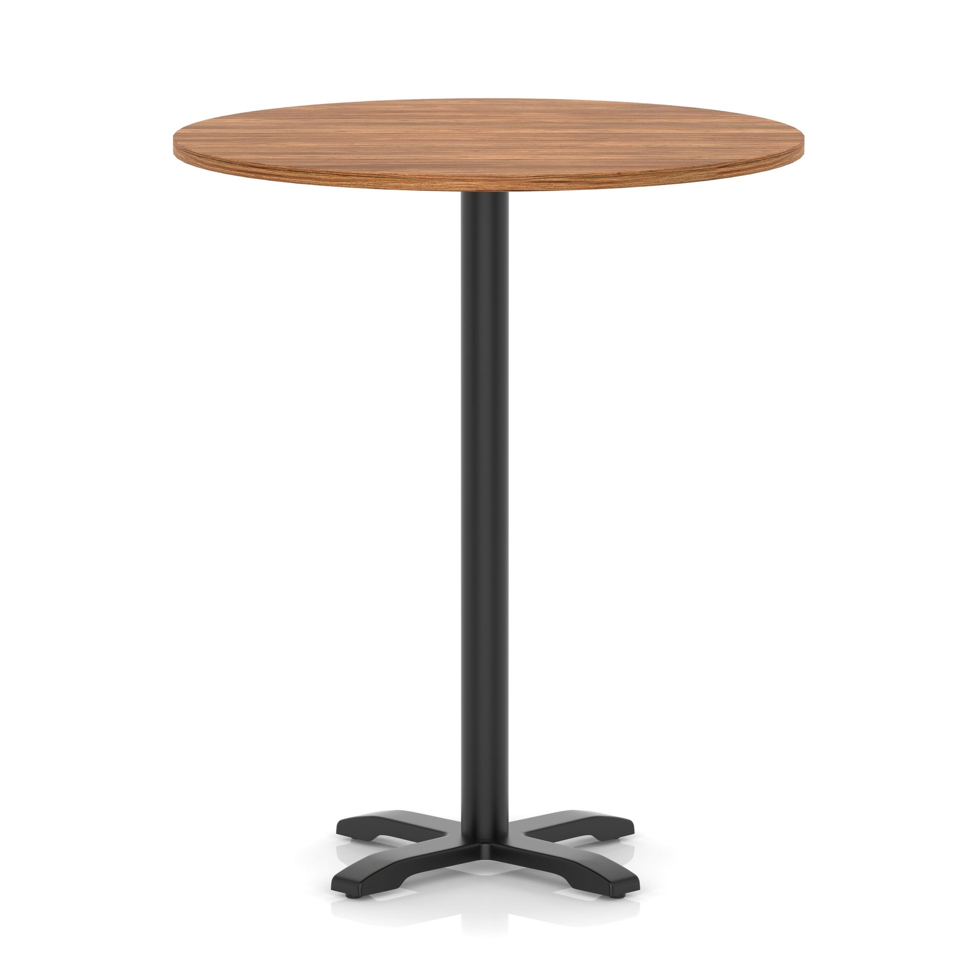 Italia Round Poseur Table With Cross Base Black Leg
