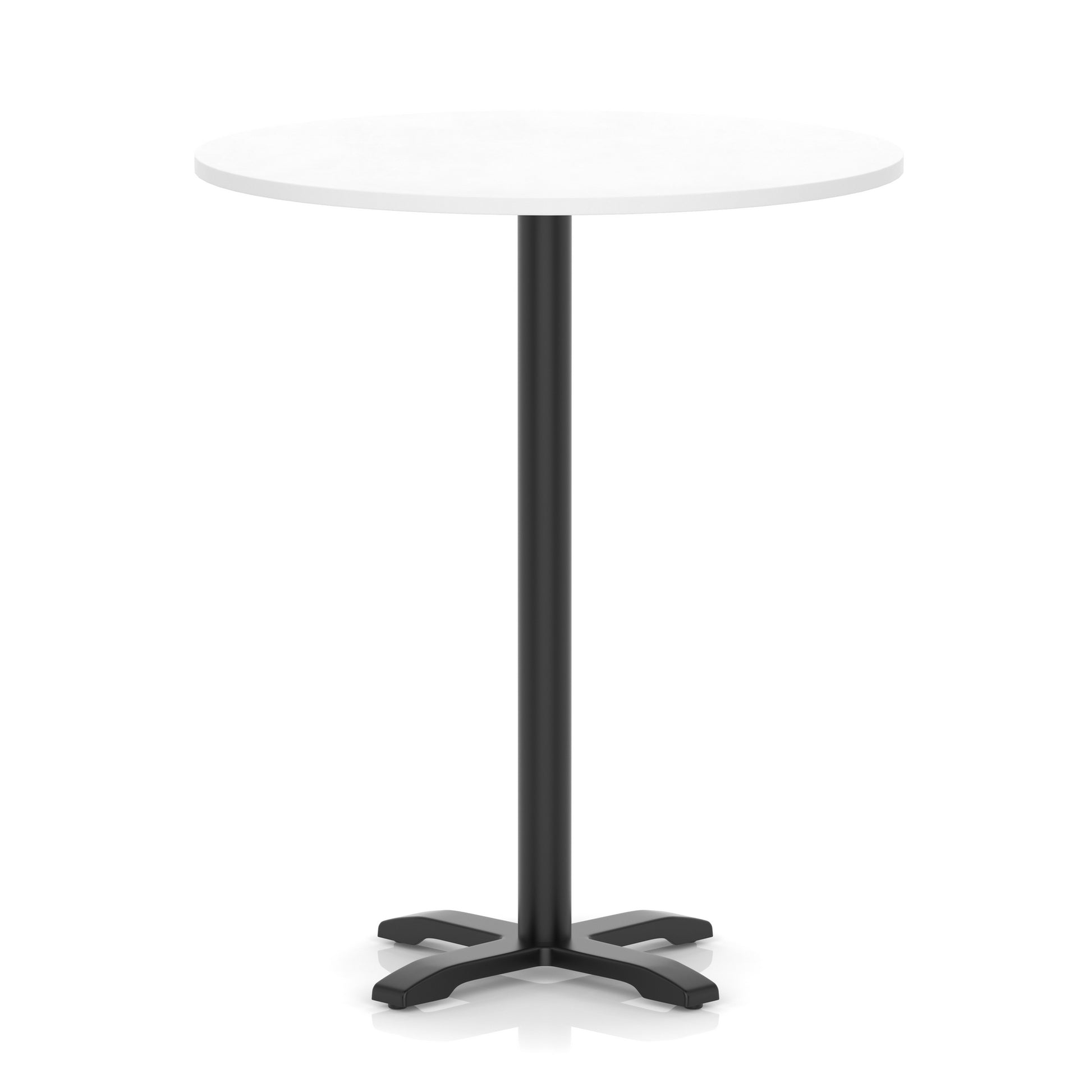 Italia Round Poseur Table With Cross Base Black Leg