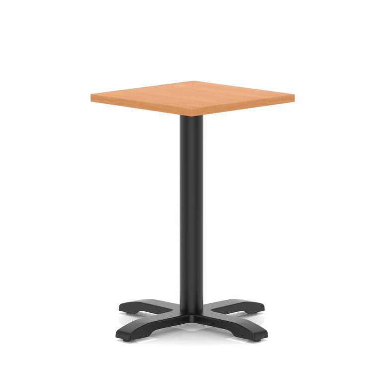 Italia Square Poseur Table With Cross Base Black Leg