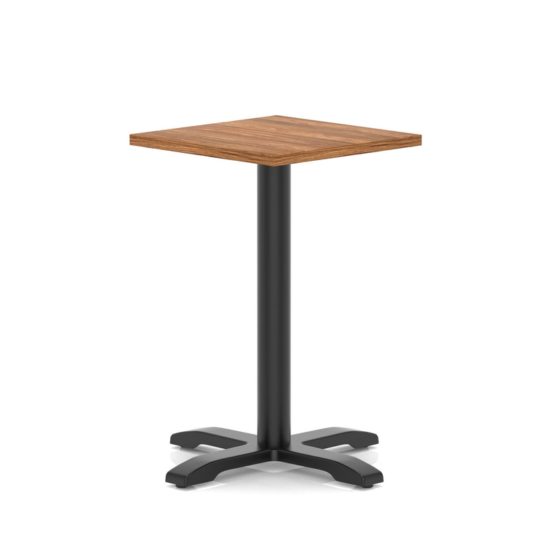 Italia Square Poseur Table With Cross Base Black Leg