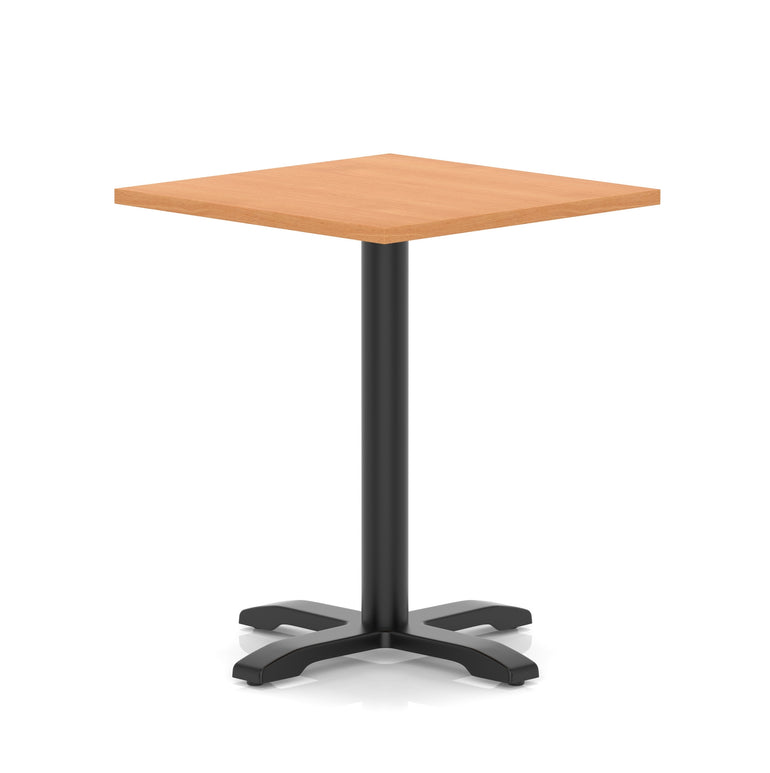 Italia Square Poseur Table With Cross Base Black Leg