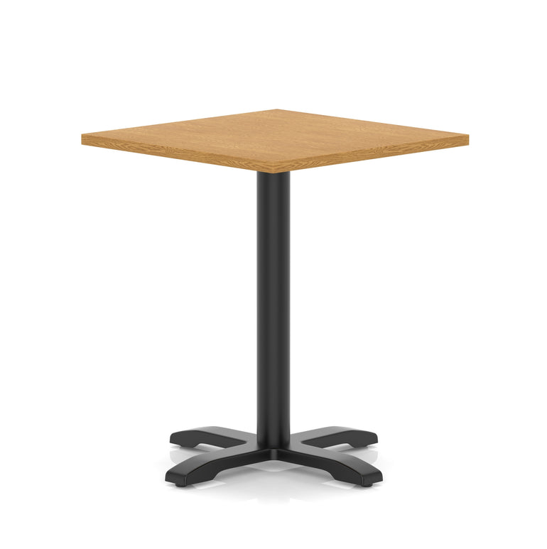 Italia Square Poseur Table With Cross Base Black Leg