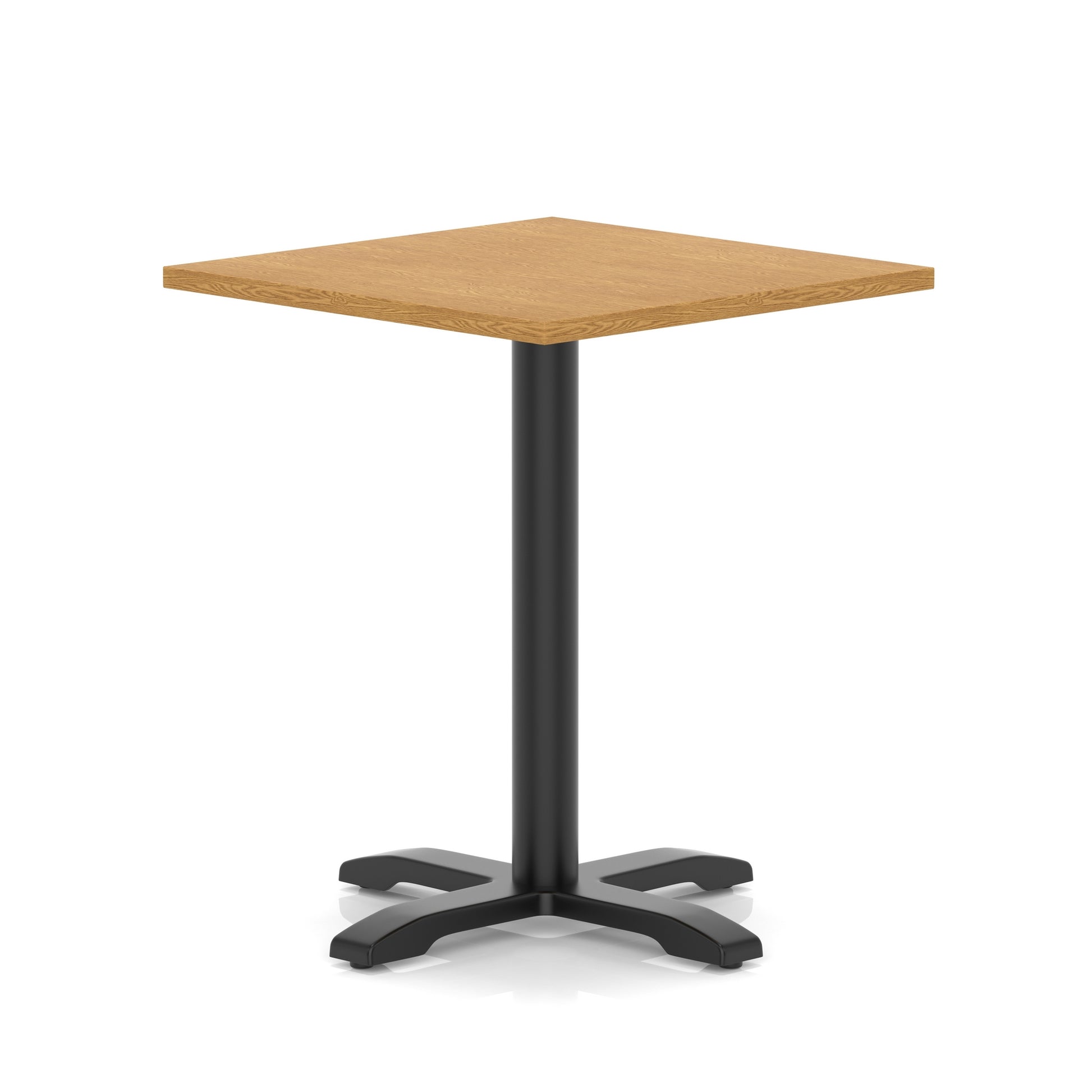 Italia Square Poseur Table With Cross Base Black Leg
