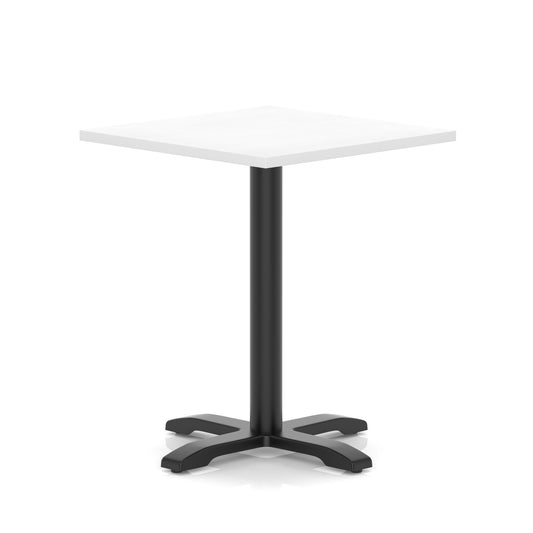 Italia Square Poseur Table With Cross Base Black Leg
