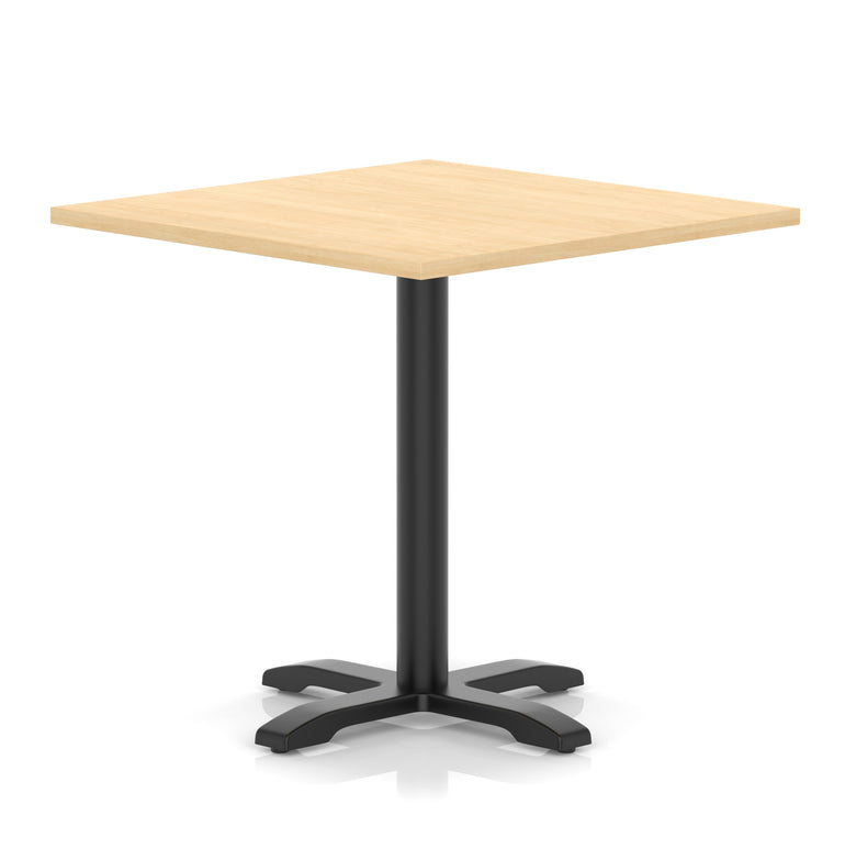 Italia Square Poseur Table With Cross Base Black Leg