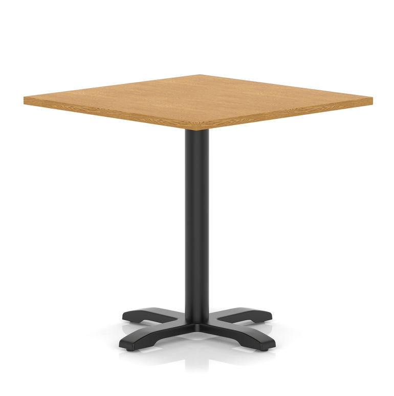 Italia Square Poseur Table With Cross Base Black Leg