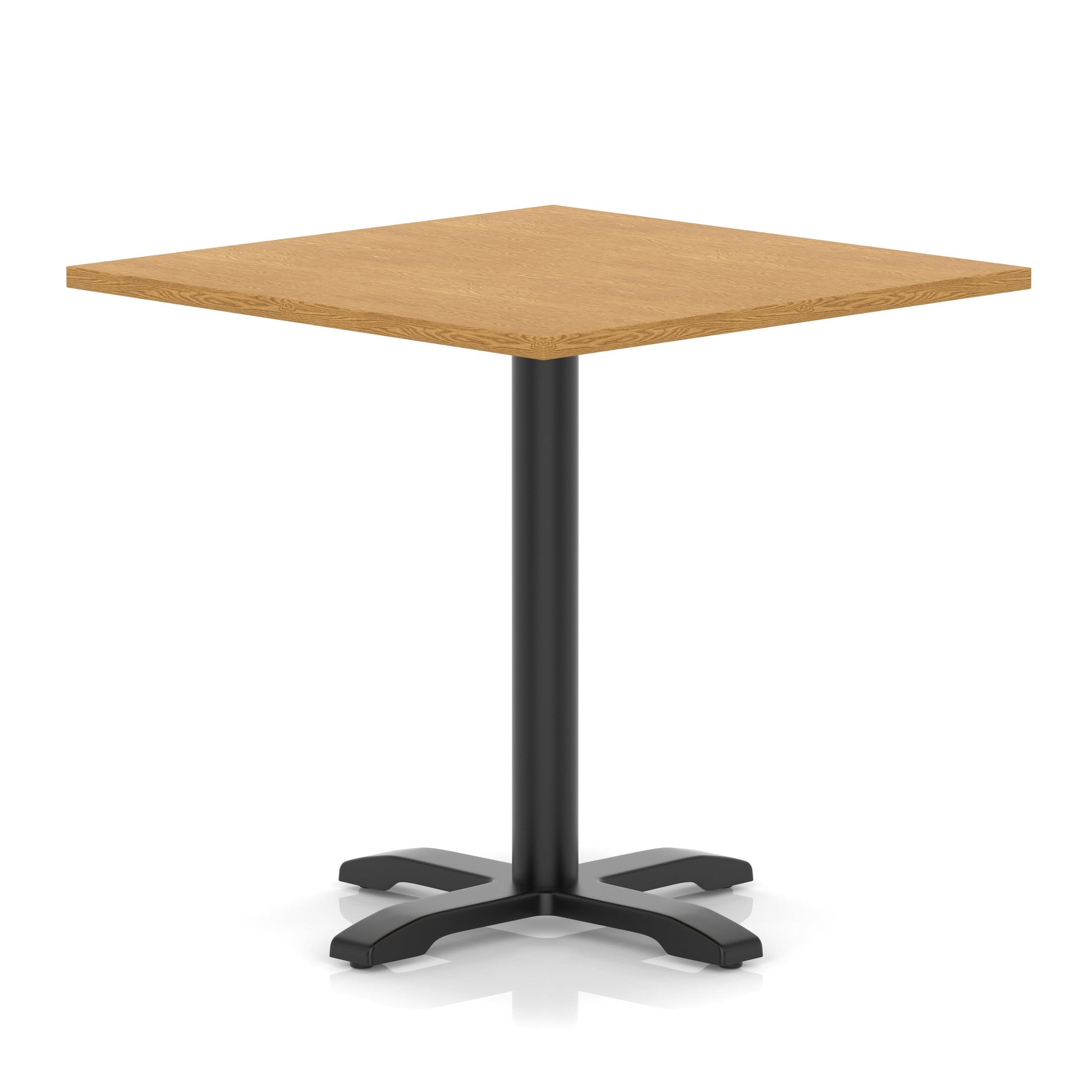 Italia Square Poseur Table With Cross Base Black Leg