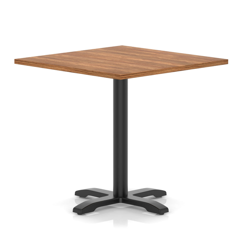 Italia Square Poseur Table With Cross Base Black Leg
