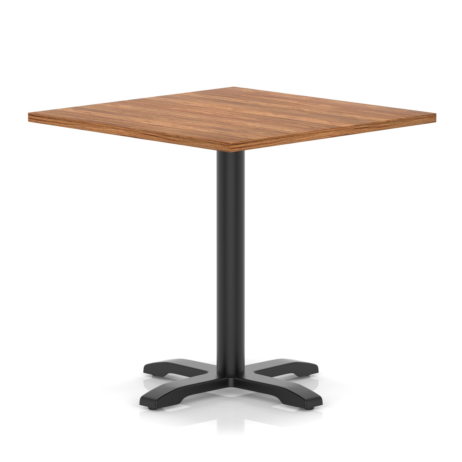 Italia Square Poseur Table With Cross Base Black Leg
