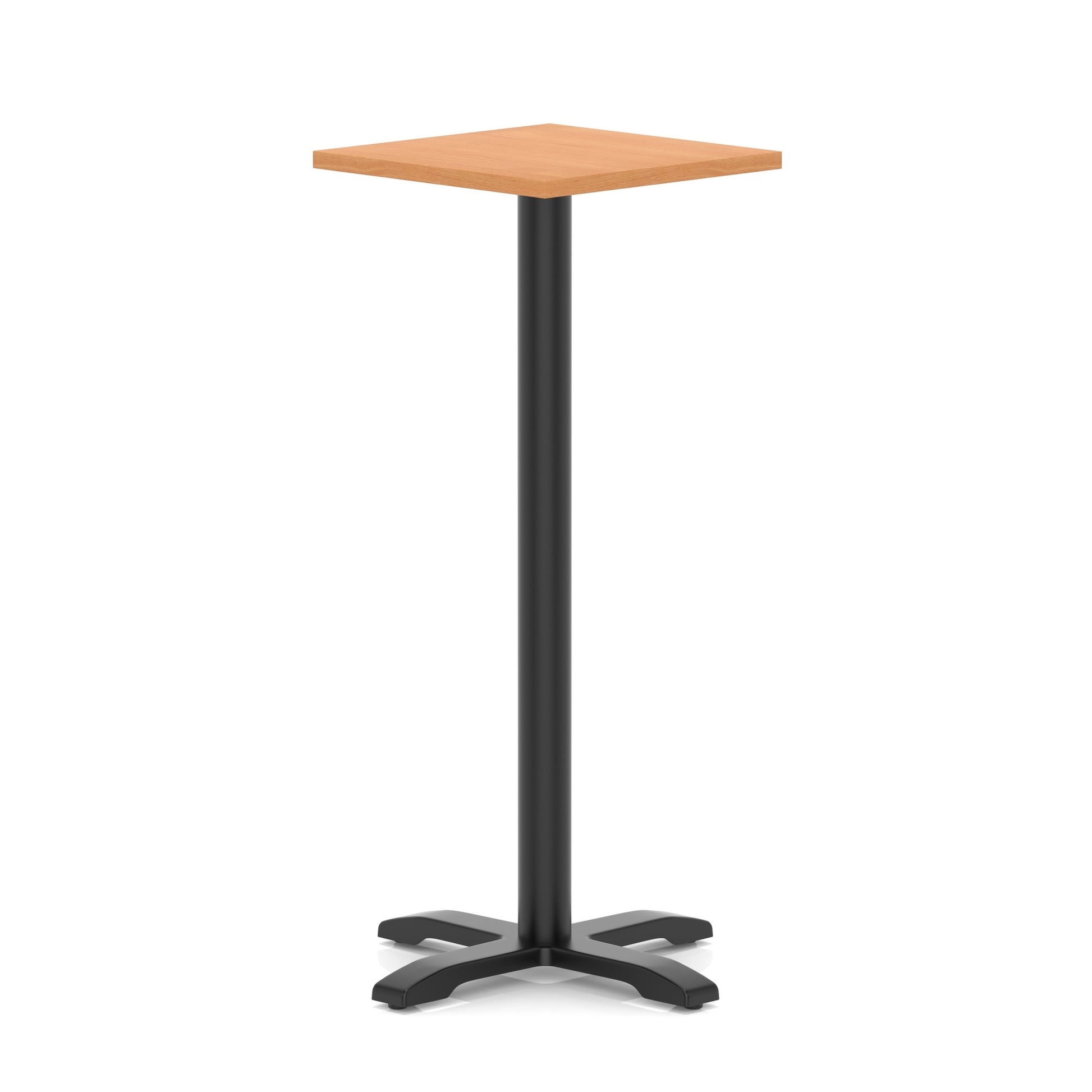 Italia Square Poseur Table With Cross Base Black Leg
