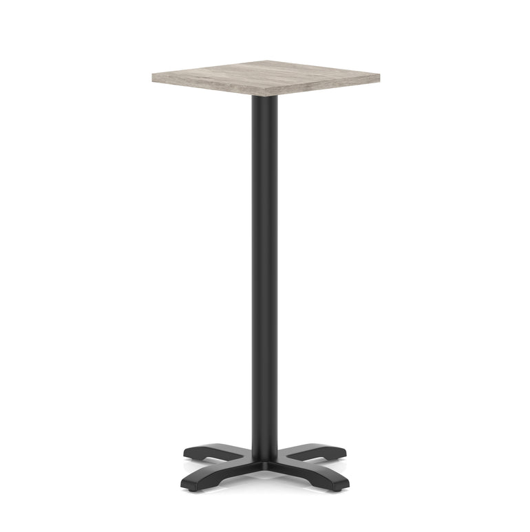 Italia Square Poseur Table With Cross Base Black Leg