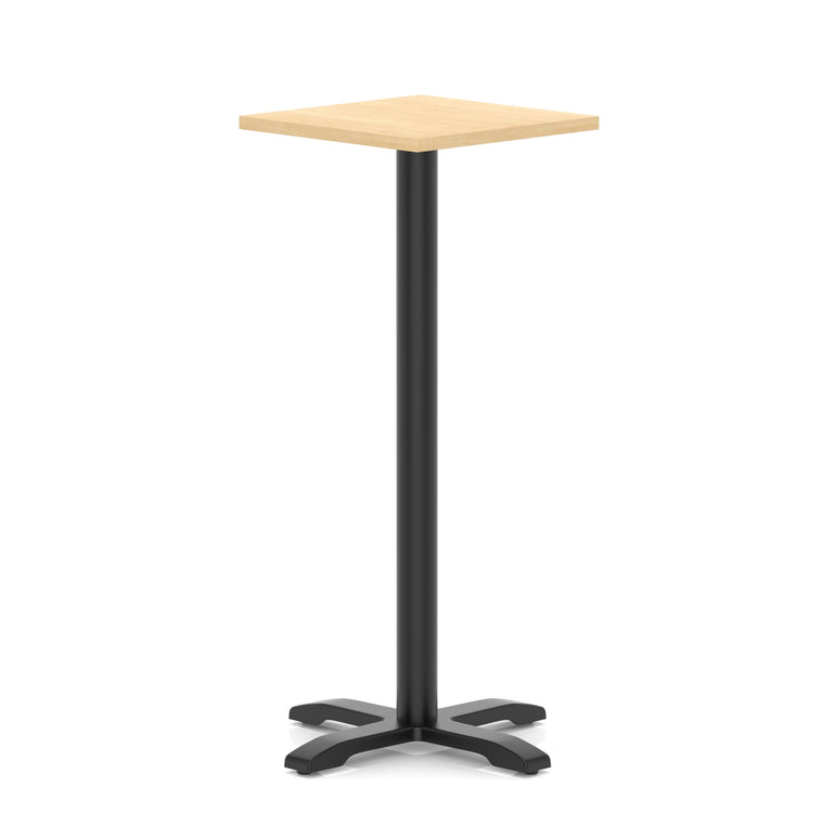 Italia Square Poseur Table With Cross Base Black Leg