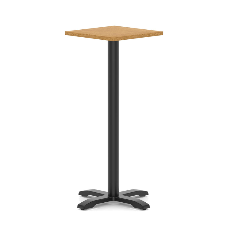 Italia Square Poseur Table With Cross Base Black Leg