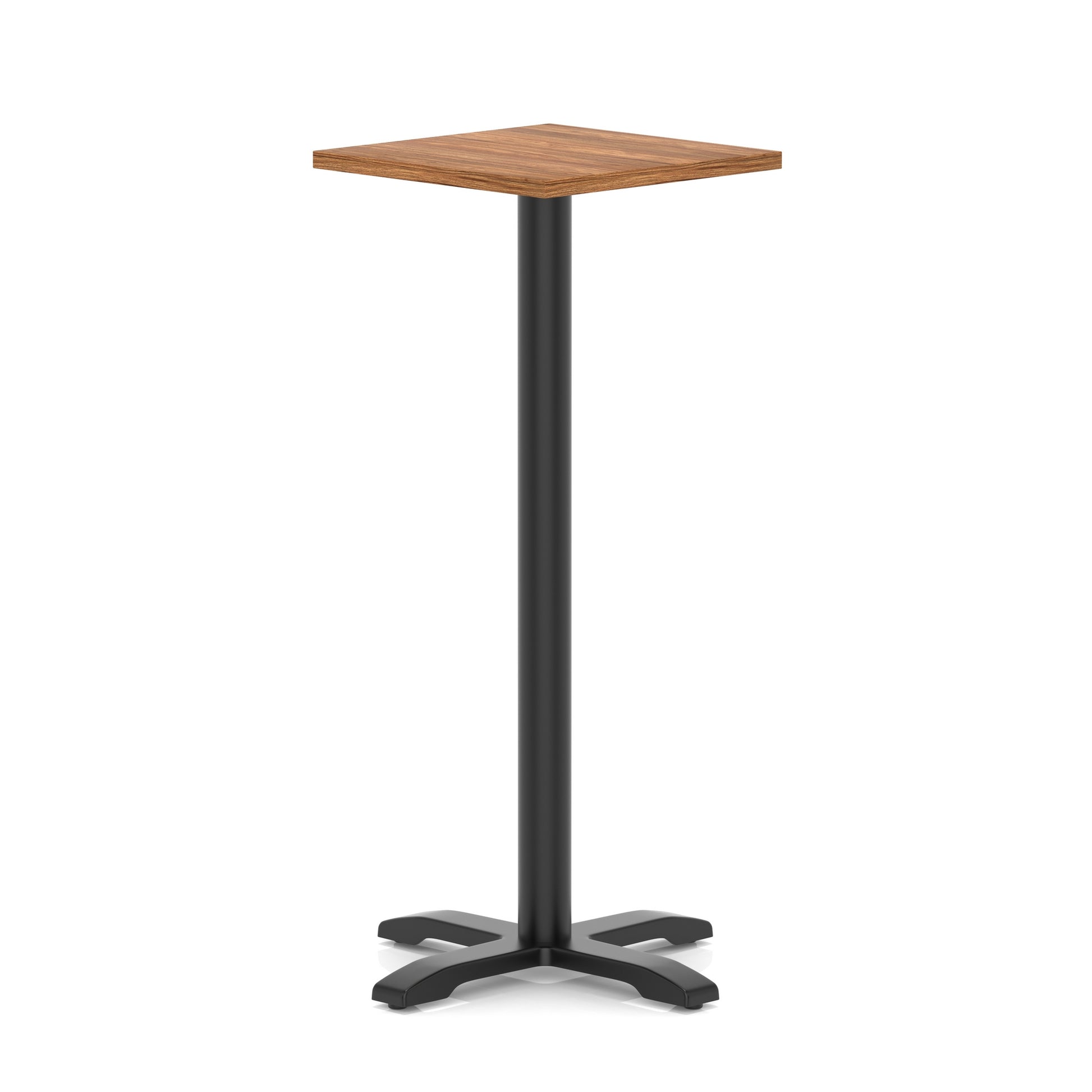 Italia Square Poseur Table With Cross Base Black Leg