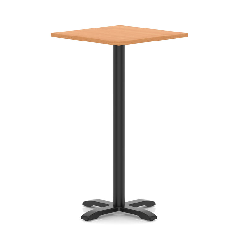 Italia Square Poseur Table With Cross Base Black Leg
