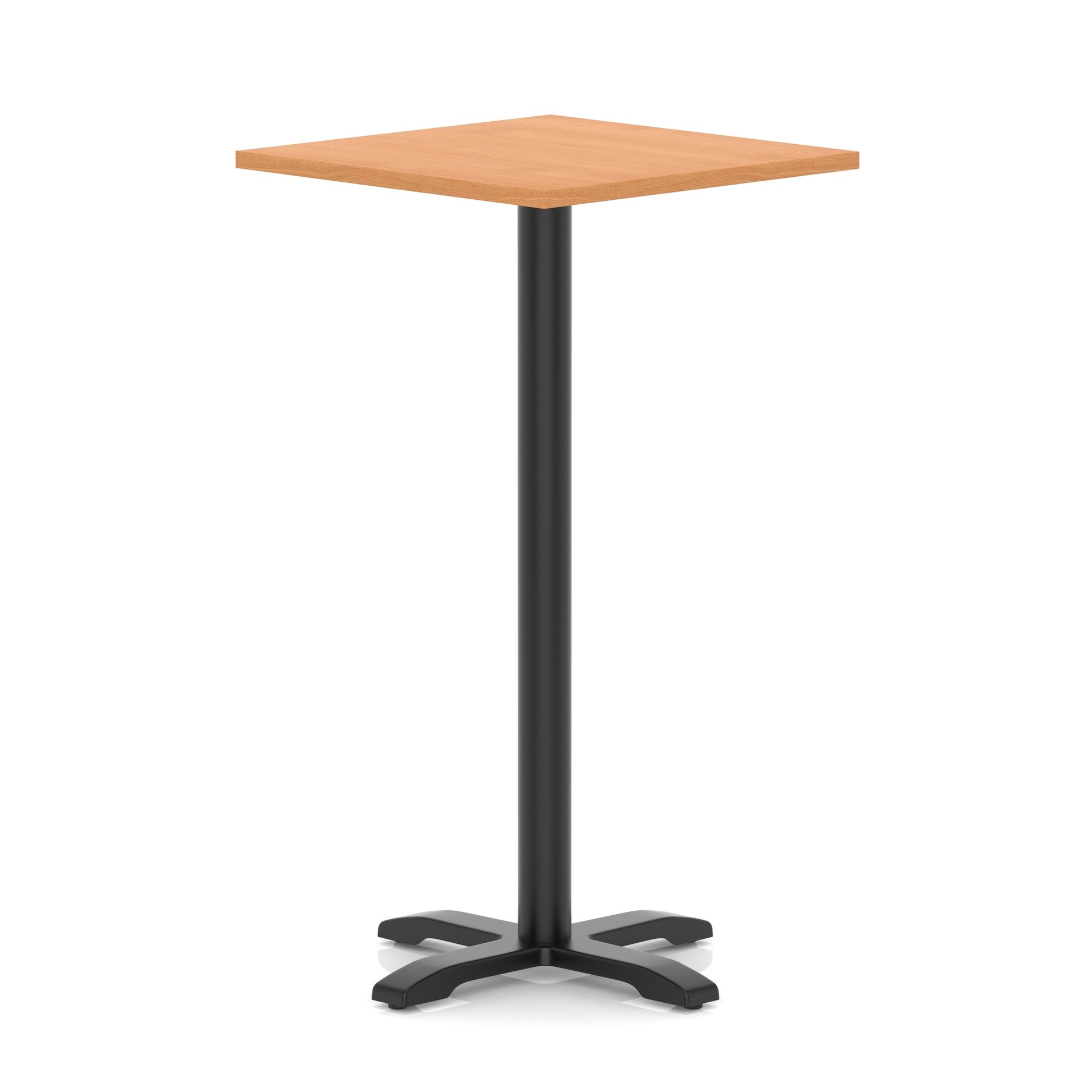 Italia Square Poseur Table With Cross Base Black Leg