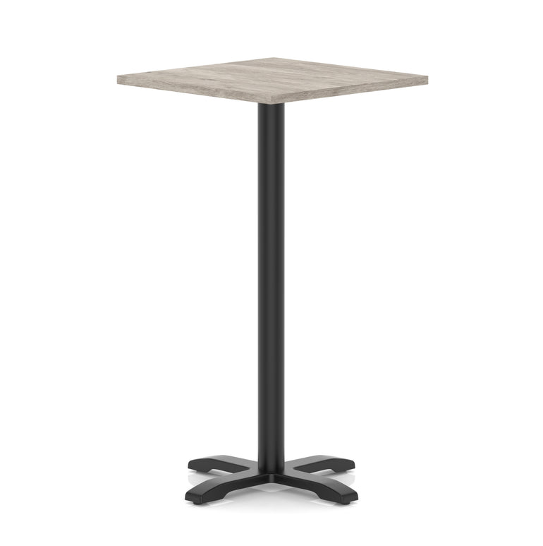 Italia Square Poseur Table With Cross Base Black Leg