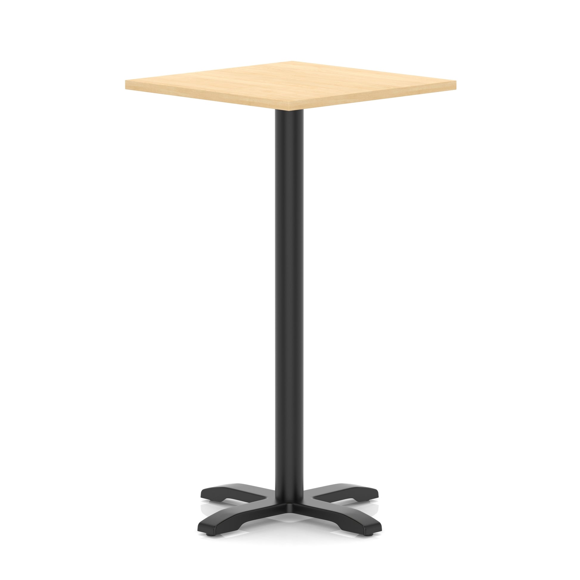 Italia Square Poseur Table With Cross Base Black Leg