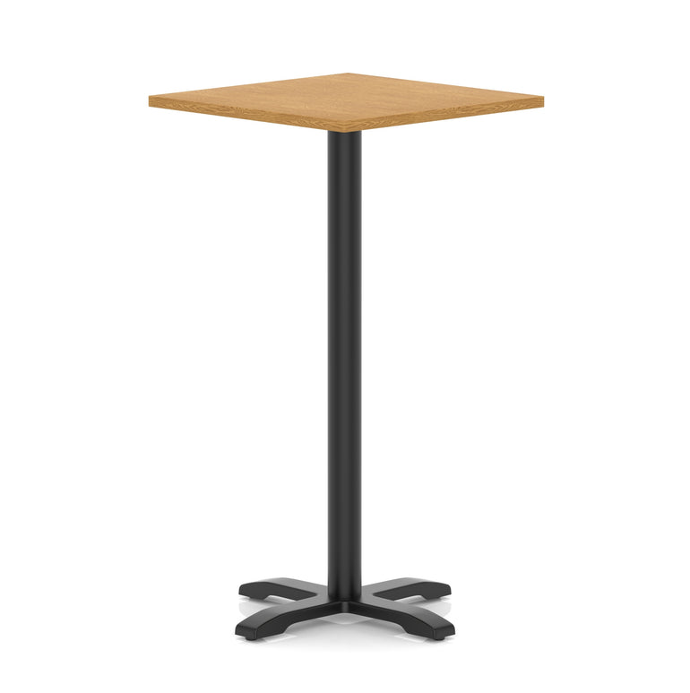 Italia Square Poseur Table With Cross Base Black Leg
