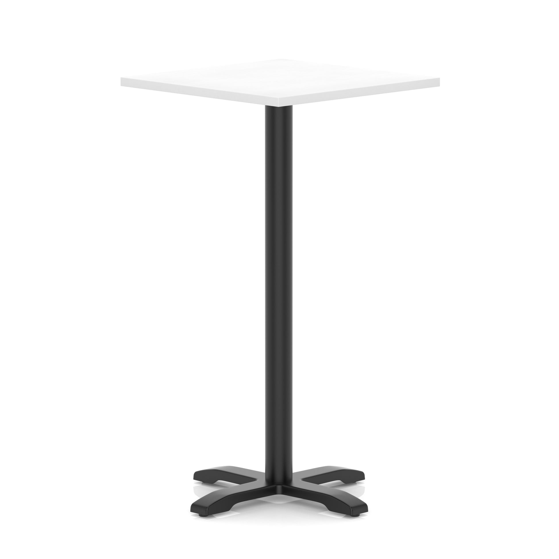 Italia Square Poseur Table With Cross Base Black Leg