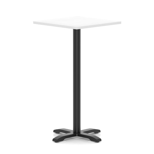 Italia Square Poseur Table With Cross Base Black Leg