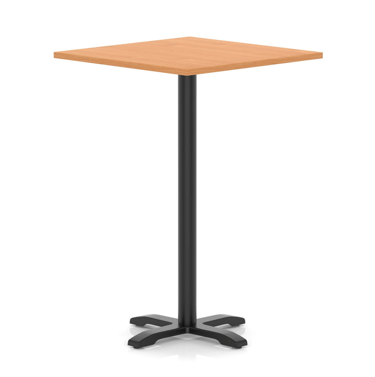 Italia Square Poseur Table With Cross Base Black Leg
