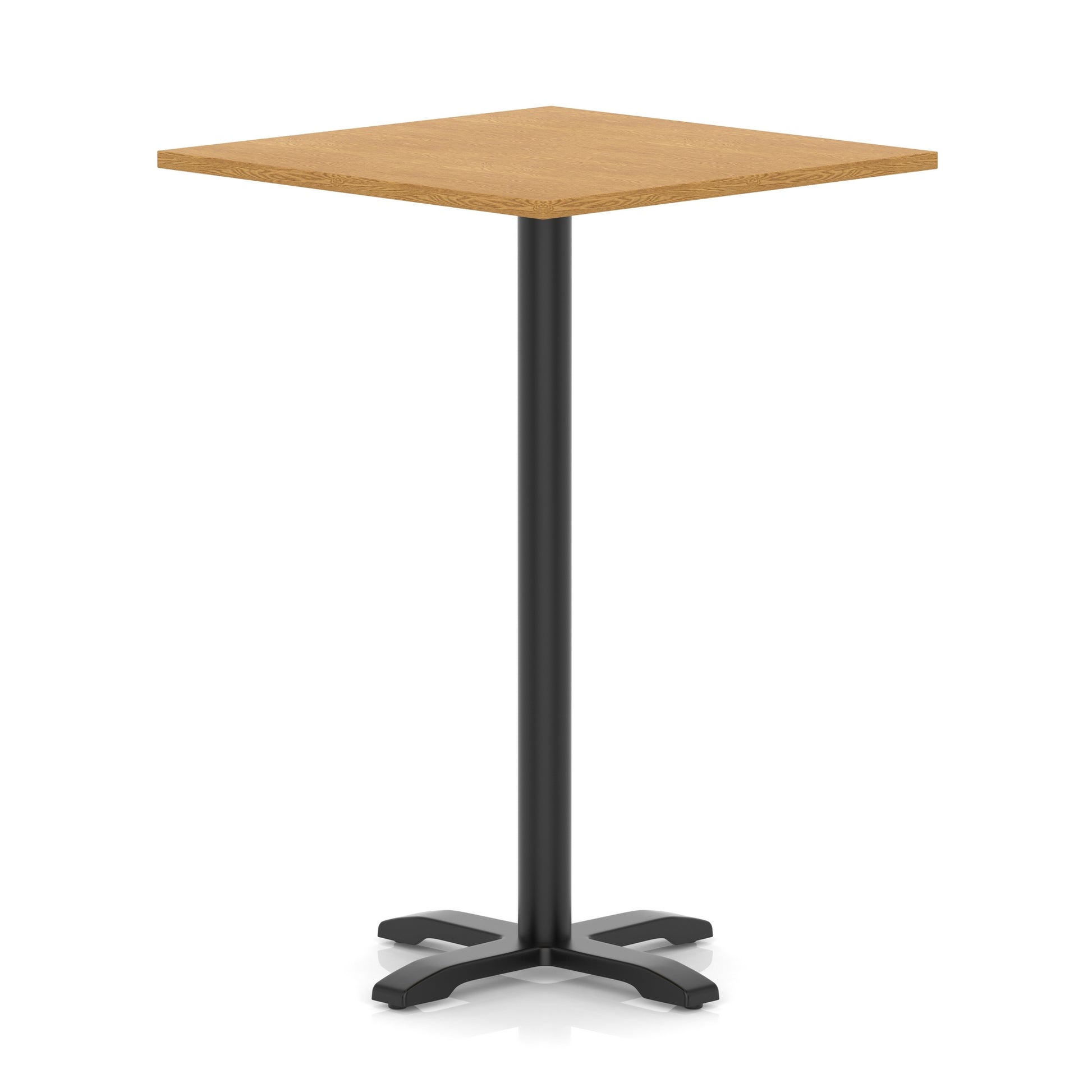 Italia Square Poseur Table With Cross Base Black Leg
