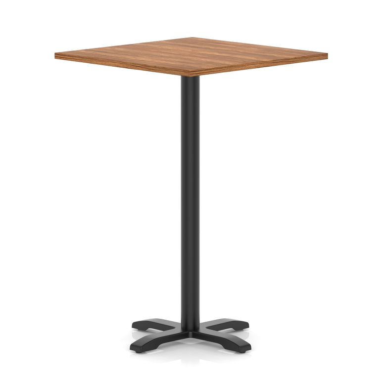 Italia Square Poseur Table With Cross Base Black Leg