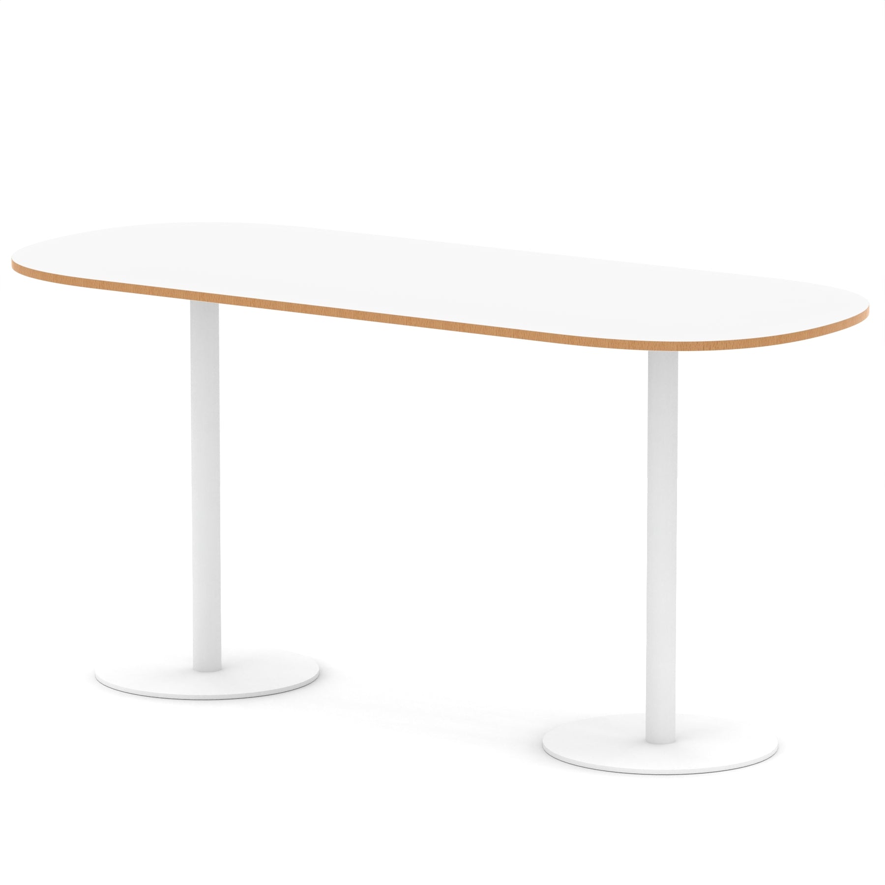 Italia Boardroom Table White Leg
