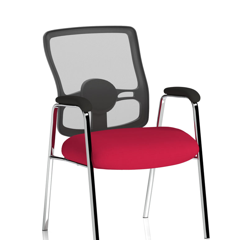 Portland Medium Mesh Back (Straight Leg) Visitor Chair with Arms