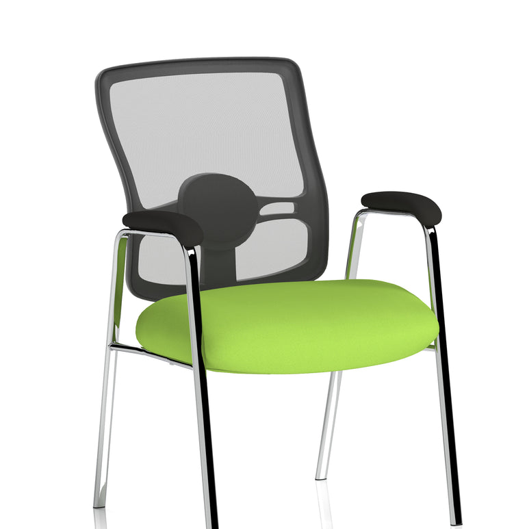 Portland Medium Mesh Back (Straight Leg) Visitor Chair with Arms