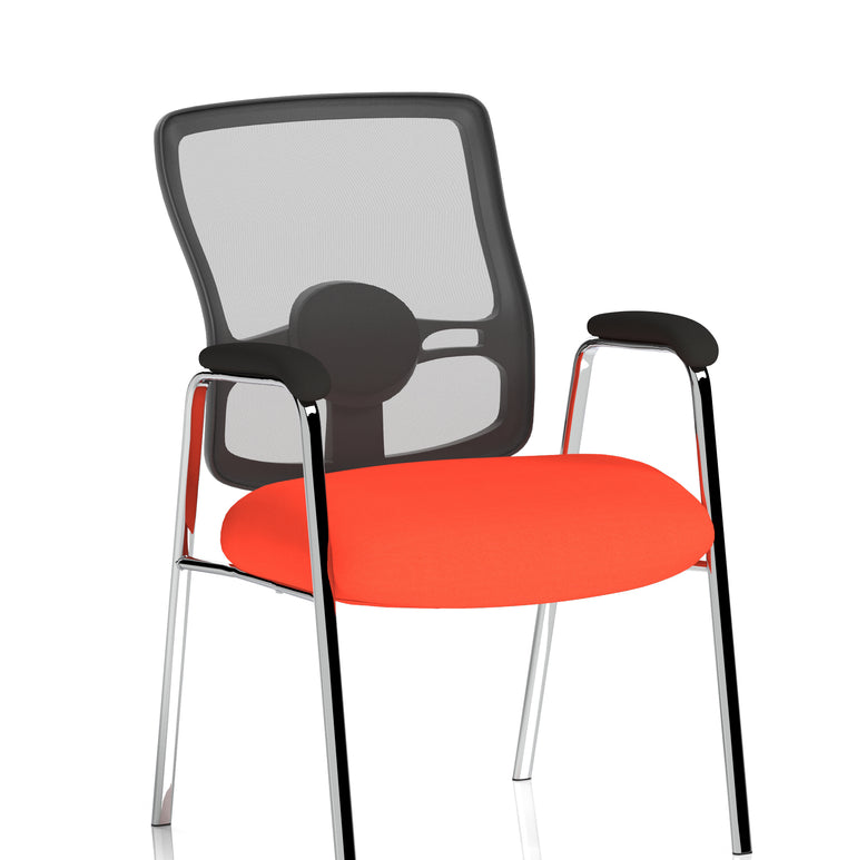Portland Medium Mesh Back (Straight Leg) Visitor Chair with Arms