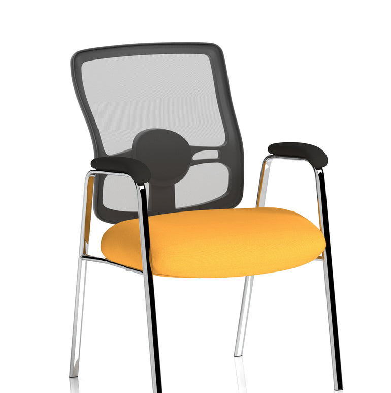 Portland Medium Mesh Back (Straight Leg) Visitor Chair with Arms