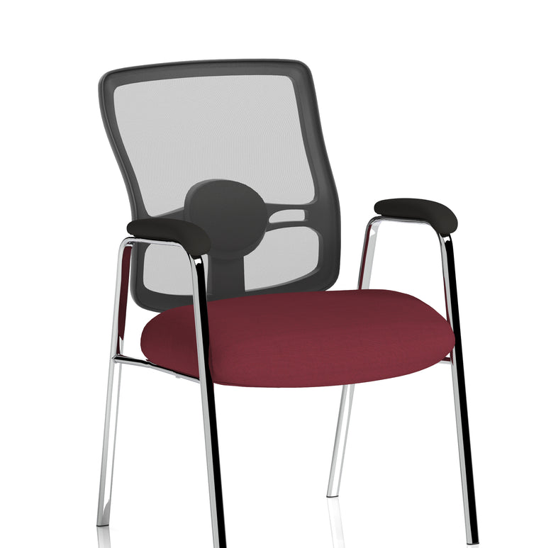 Portland Medium Mesh Back (Straight Leg) Visitor Chair with Arms