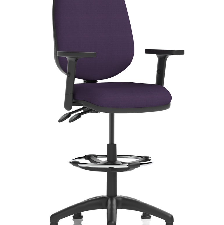 Eclipse Plus II Task Operator Office Chair with Hi Rise Draughtsman Kit