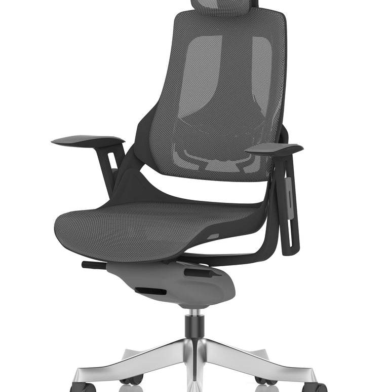 Zure High Back Black Shell Executive Office Chair with Arms