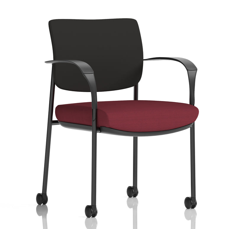 Brunswick Deluxe Medium Back Visitor Office Chair with Arms with Castors