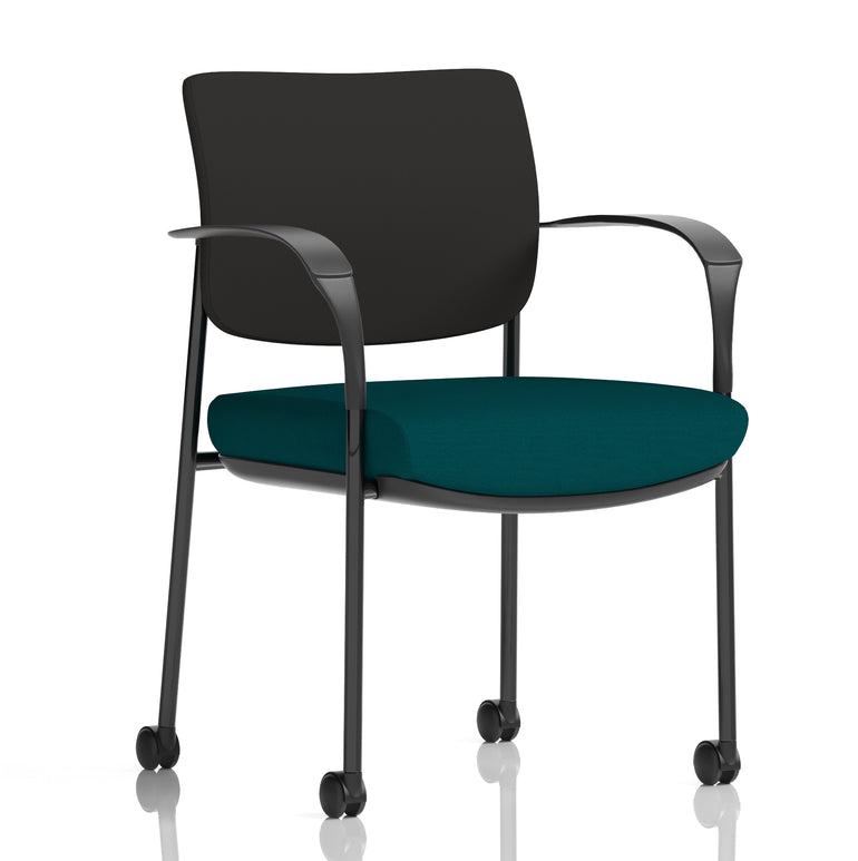 Brunswick Deluxe Medium Back Visitor Office Chair with Arms with Castors