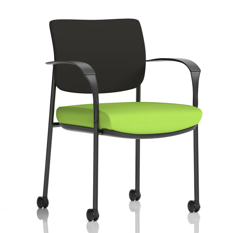 Brunswick Deluxe Medium Back Visitor Office Chair with Arms with Castors