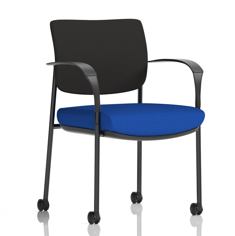 Brunswick Deluxe Medium Back Visitor Office Chair with Arms with Castors