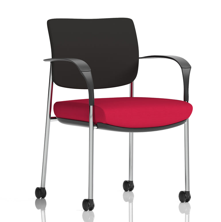 Brunswick Deluxe Medium Back Visitor Office Chair with Arms with Castors
