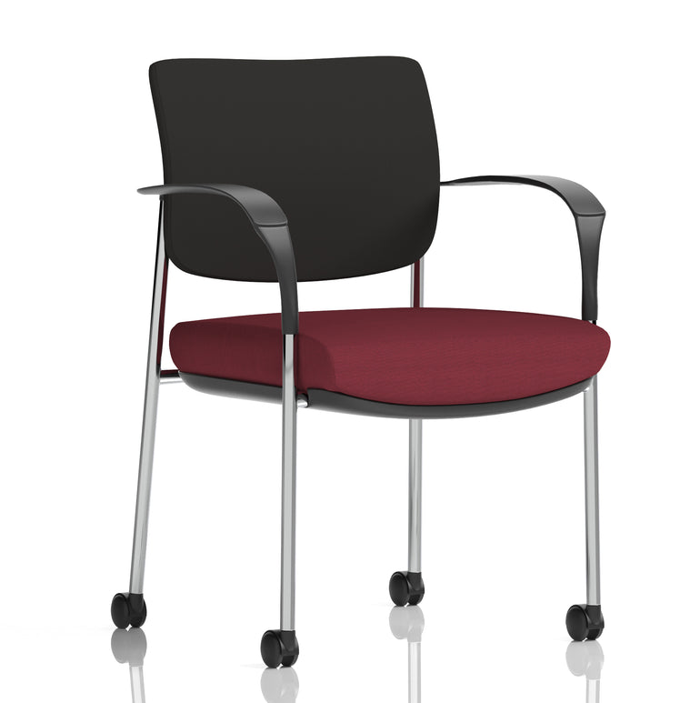 Brunswick Deluxe Medium Back Visitor Office Chair with Arms with Castors