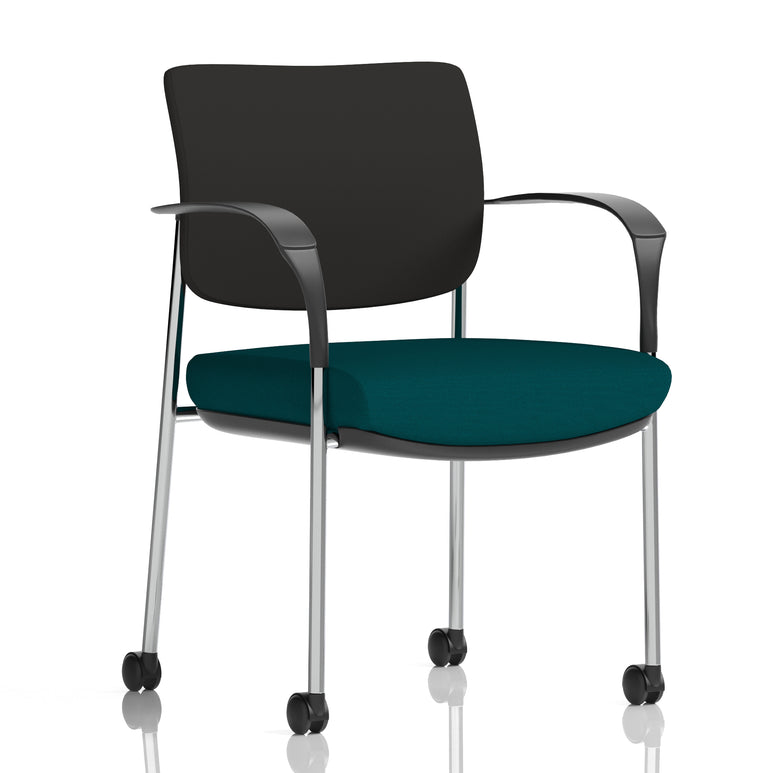 Brunswick Deluxe Medium Back Visitor Office Chair with Arms with Castors