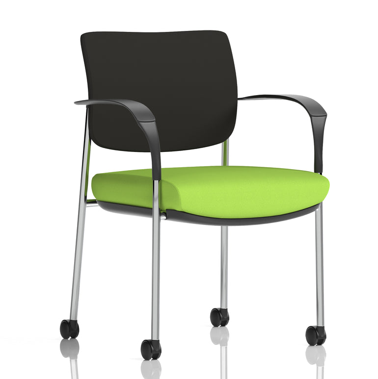 Brunswick Deluxe Medium Back Visitor Office Chair with Arms with Castors