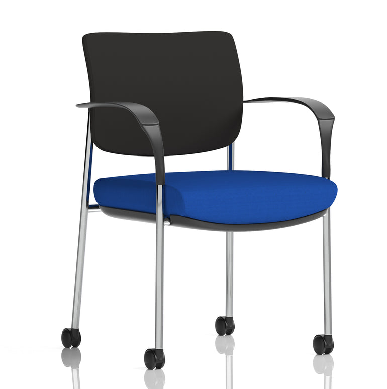 Brunswick Deluxe Medium Back Visitor Office Chair with Arms with Castors