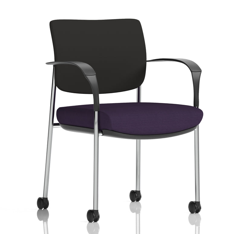 Brunswick Deluxe Medium Back Visitor Office Chair with Arms with Castors