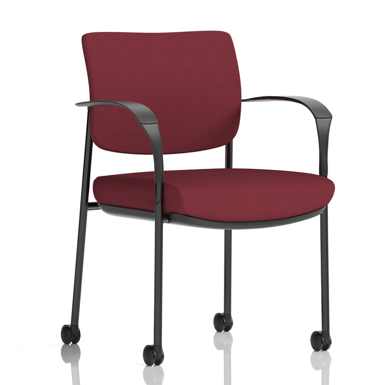 Brunswick Deluxe Medium Back Visitor Office Chair with Arms with Castors