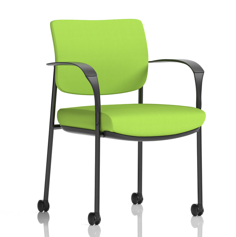 Brunswick Deluxe Medium Back Visitor Office Chair with Arms with Castors