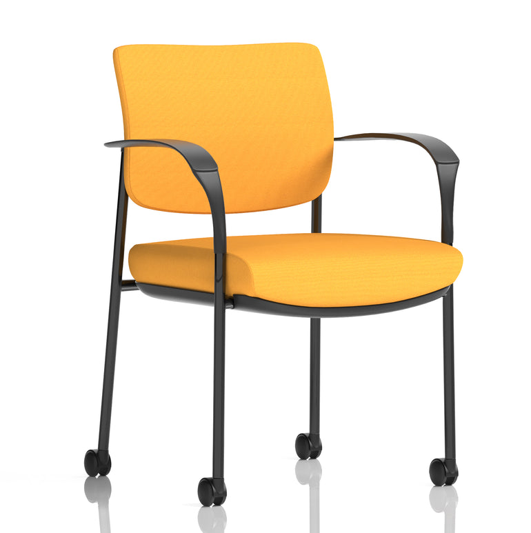 Brunswick Deluxe Medium Back Visitor Office Chair with Arms with Castors
